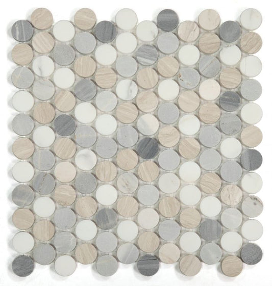 Penny Marble Blue 11 x 11.5