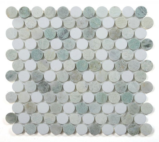 Penny Marble Green 11 x 11.75