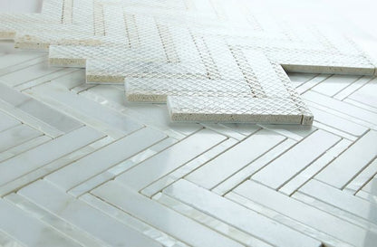 Diana Herringbone White 11 x 11.75