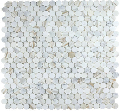 Penny Marble Large Calacatta Honed 2 x 2 11.75 x 12