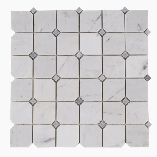 Clipped Square Milky White Honed 11.75 x 11.75