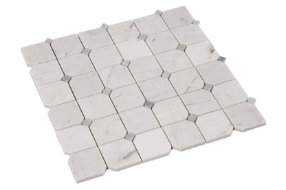 Clipped Square Milky White Honed 11.75 x 11.75