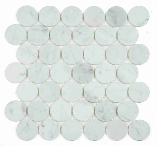 Penny Marble Large Carrara Honed 2 x 2 11.75 x 12