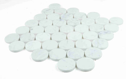 Penny Marble Large Carrara Honed 2 x 2 11.75 x 12