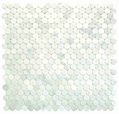 Penny Marble Large Carrara Honed 2 x 2 11.75 x 12