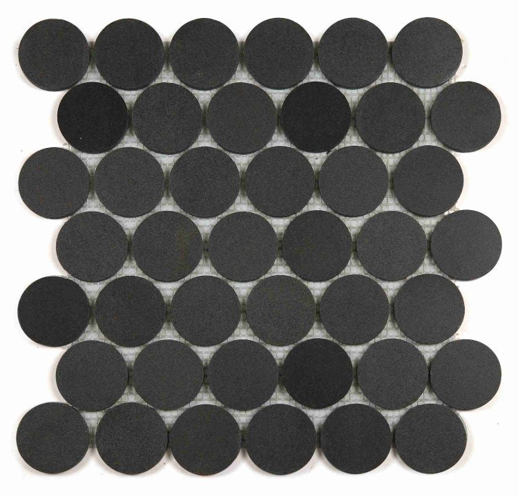 Penny Marble Large Basalt Honed 2 x 2 11.75 x 12