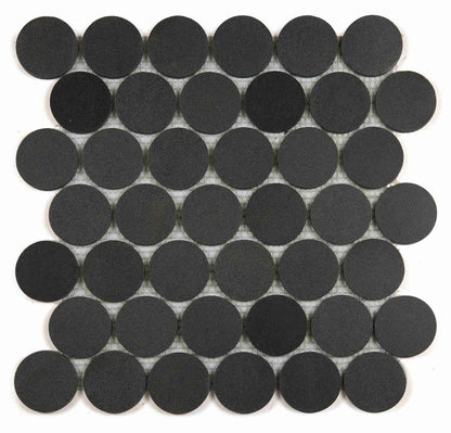 Penny Marble Large Basalt Honed 2 x 2 11.75 x 12