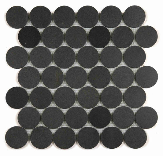 Penny Marble Large Basalt Honed 2 x 2 11.75 x 12