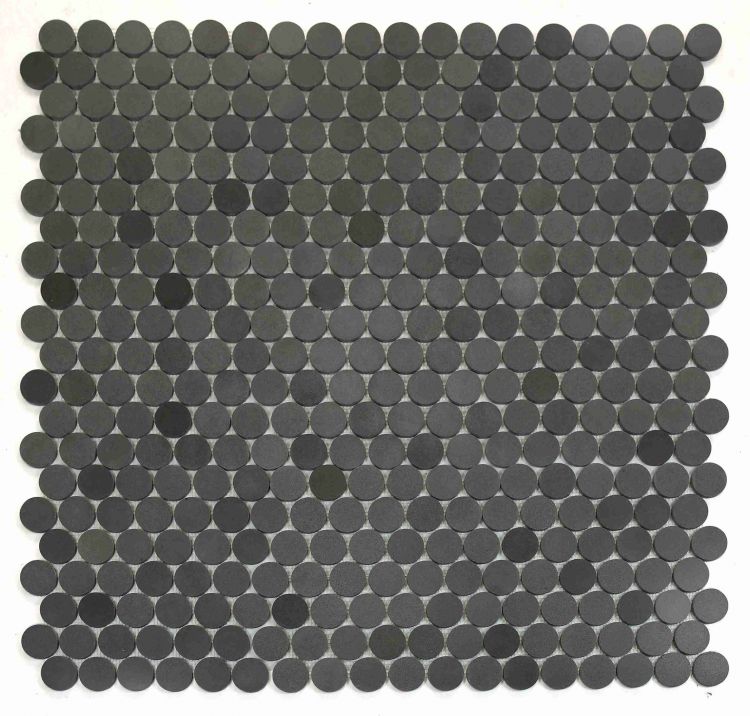 Penny Marble Large Basalt Honed 2 x 2 11.75 x 12