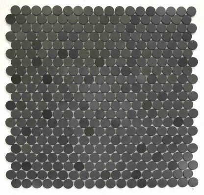 Penny Marble Large Basalt Honed 2 x 2 11.75 x 12