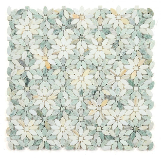 Daisy Wild Green 12.75 x 12.5