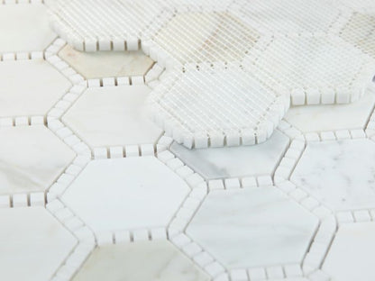 Hexagon Deco Calacatta Gold Honed 10.75 x 12.5