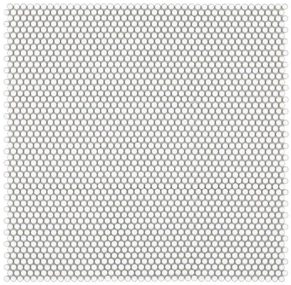 Penny Round Fancy White 11.5 x 11.5
