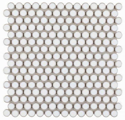 Penny Round Fancy White 11.5 x 11.5