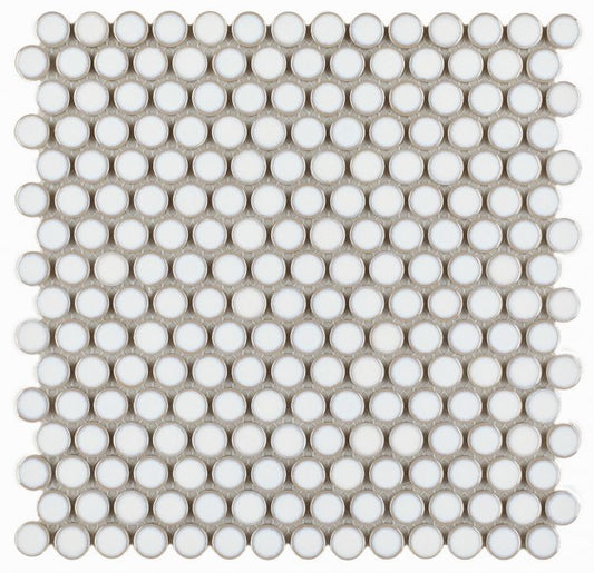 Penny Round Fancy White 11.5 x 11.5