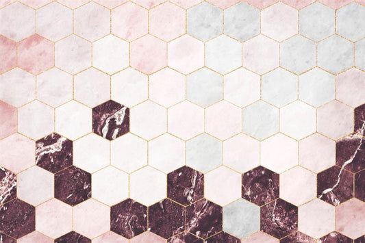 Block Azul 6" Hexagon Matte Glazed Porcelain